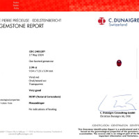2.99 Ct. Ruby from Mozambique Scan Report