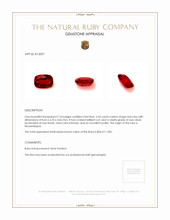 2.24 Ct. Ruby from Mozambique Appraisal