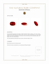 2.22 Ct. Ruby from Mozambique Appraisal