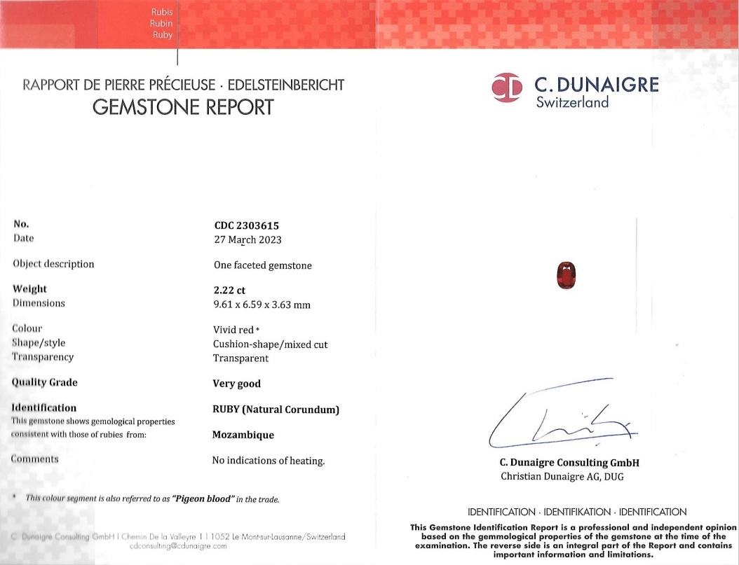 2.22 Ct. Ruby from Mozambique