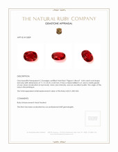 4.04 Ct. Ruby from Mozambique Appraisal