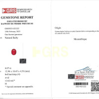 6.07 Ct. Ruby from Mozambique Scan Report