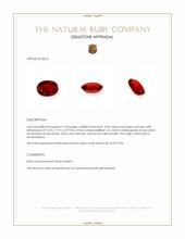 4.03 Ct. Ruby from Mozambique Appraisal