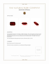 2.48 Ct. Ruby from Mozambique Appraisal