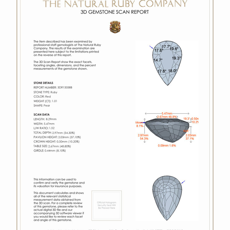 1.01 Ct. Ruby from Mozambique