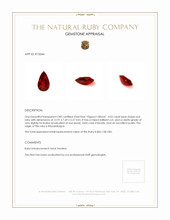 4.05 Ct. Ruby from Mozambique Appraisal