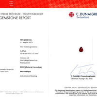 3.07 Ct. Ruby from Mozambique Scan Report
