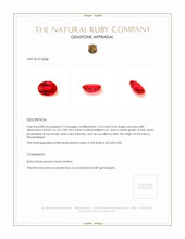 2.15 Ct. Ruby from Mozambique Appraisal