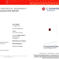 2.40 Ct. Ruby from Burma (Myanmar) Scan Report