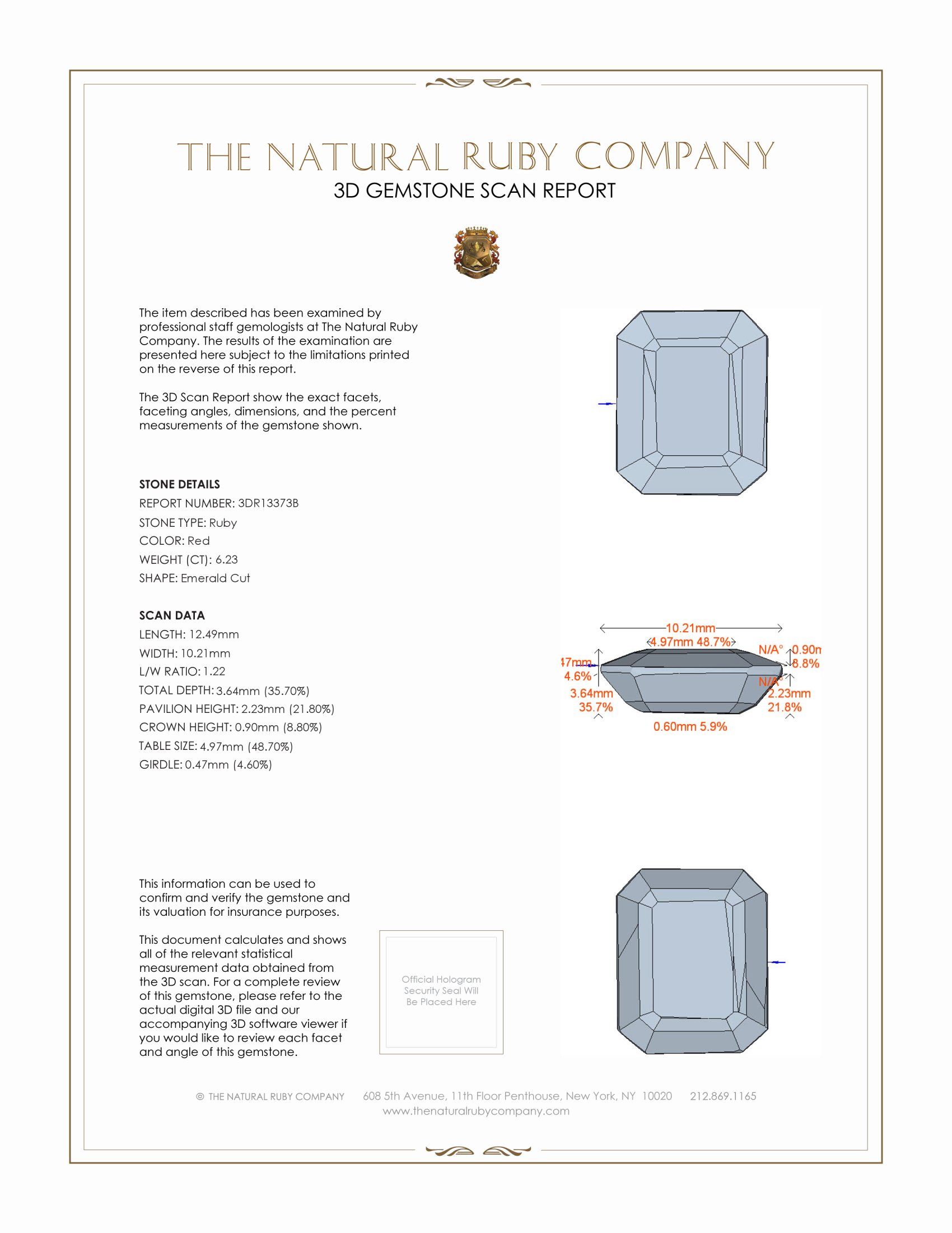 6.23 Ct. Ruby from Mozambique