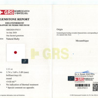 1.11 Ct. Ruby from Mozambique Scan Report