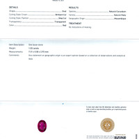 1.03 Ct. Ruby from Mozambique Scan Report