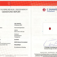 2.15 Ct. Ruby from Mozambique Scan Report