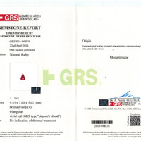 2.11 Ct. Ruby from Mozambique Scan Report