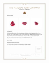 1.37 Ct. Pinkish Red Ruby from Mozambique Appraisal