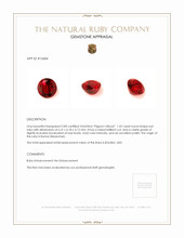 1.42 Ct. Ruby from Burma (Myanmar) Appraisal