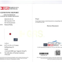 1.42 Ct. Ruby from Burma (Myanmar) Scan Report