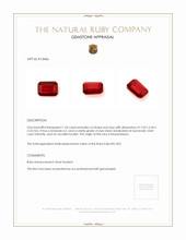 1.54 Ct. Ruby from Mozambique Appraisal