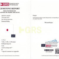 1.14 Ct. Ruby from Mozambique Scan Report