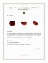 4.58 Ct. Ruby from Mozambique Appraisal