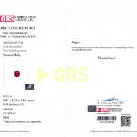 4.58 Ct. Ruby from Mozambique Scan Report