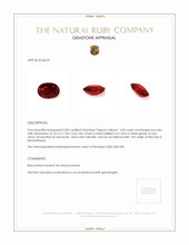 3.02 Ct. Ruby from Mozambique Appraisal