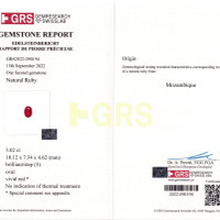 3.02 Ct. Ruby from Mozambique Scan Report