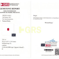 2.01 Ct. Ruby from Mozambique Scan Report