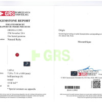 1.60 Ct. Ruby from Mozambique Scan Report