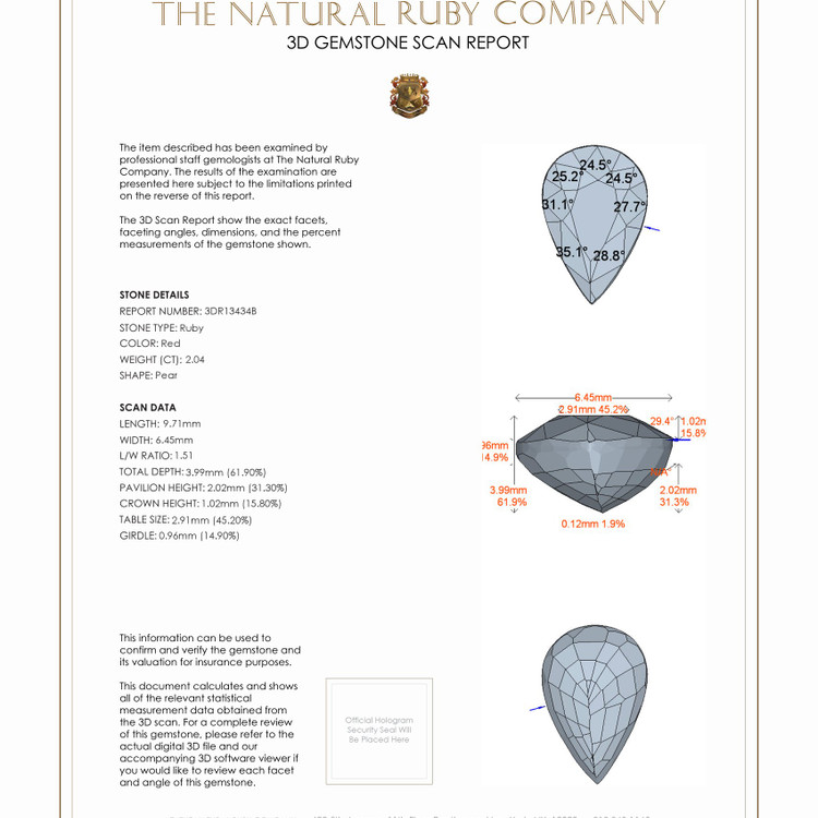 2.04 Ct. Ruby from Mozambique