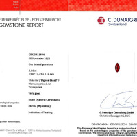 2.16 Ct. Ruby from Burma (Myanmar) Scan Report