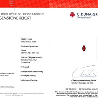 2.16 Ct. Ruby from Burma (Myanmar) Scan Report