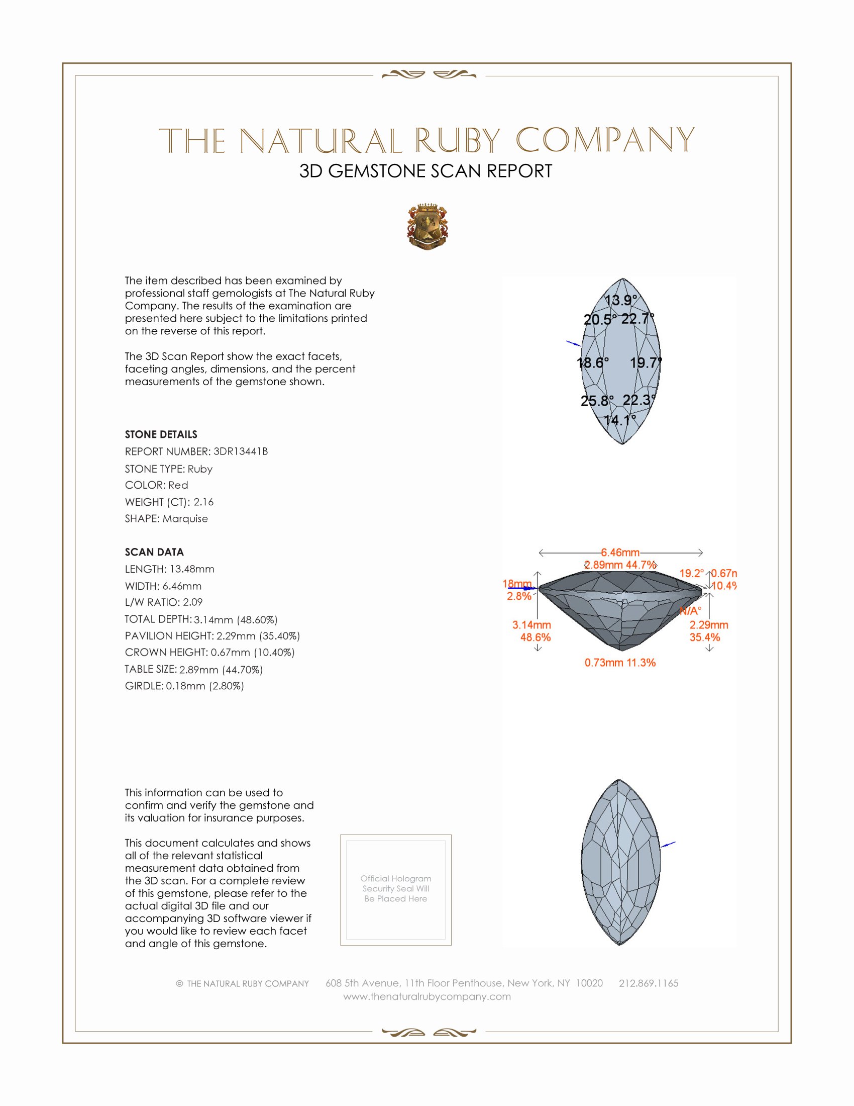 2.16 Ct. Ruby from Burma (Myanmar)