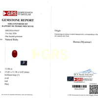 11.06 Ct. Ruby from Burma (Myanmar) Scan Report