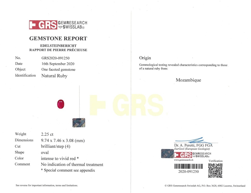 2.25 Ct. Ruby from Mozambique