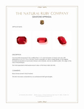 3.12 Ct. Ruby from Mozambique Appraisal
