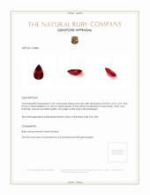1.02 Ct. Ruby from Mozambique Appraisal
