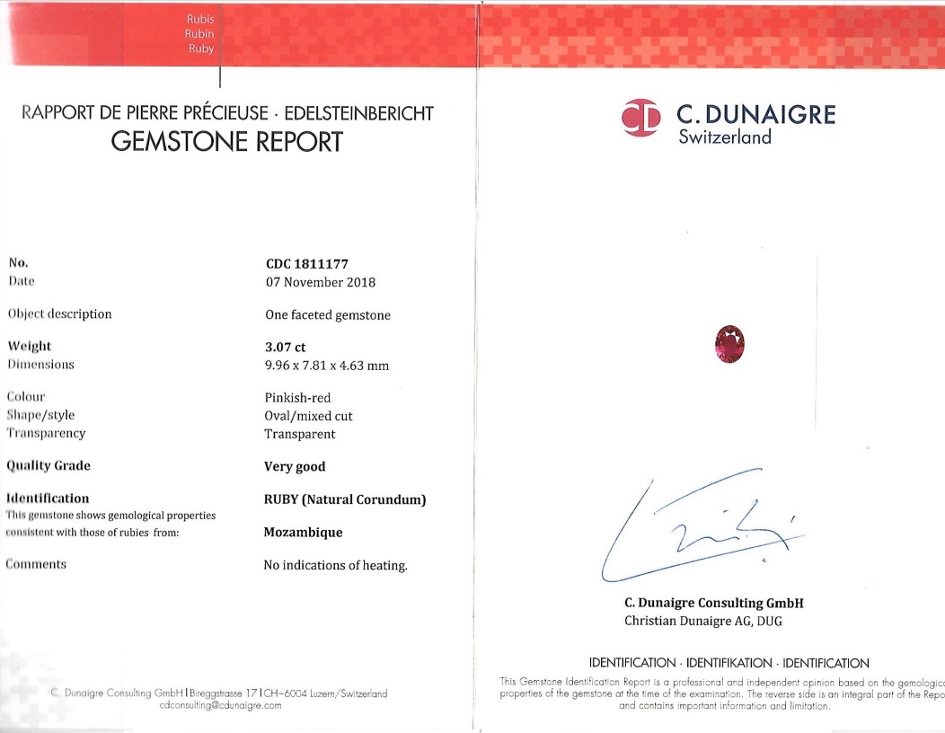 3.07 Ct. Ruby from Mozambique