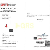 4.10 Ct. Ruby from Mozambique Scan Report