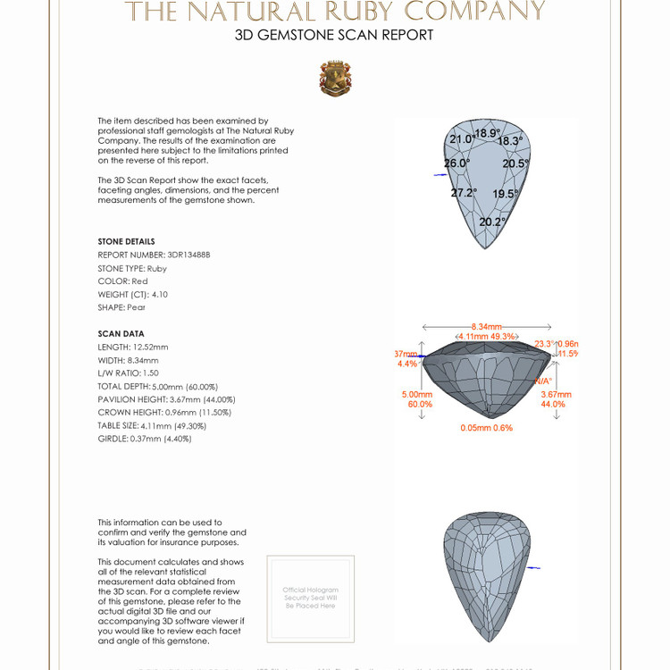 4.10 Ct. Ruby from Mozambique