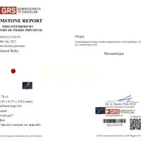 1.74 Ct. Ruby from Mozambique Scan Report