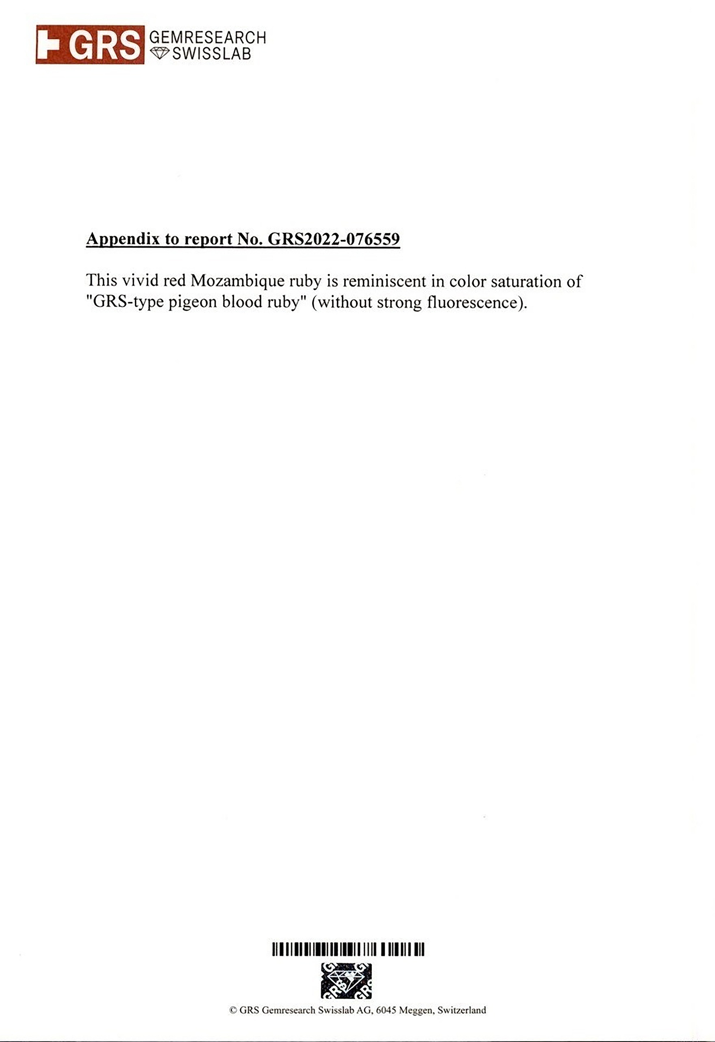 1.74 Ct. Ruby from Mozambique