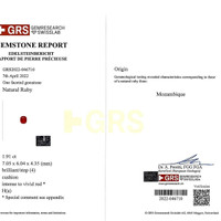 1.91 Ct. Ruby from Mozambique Scan Report