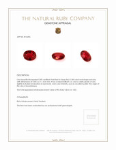 2.38 Ct. Ruby from Mozambique Appraisal