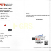 2.02 Ct. Ruby from Mozambique Scan Report