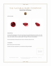 1.30 Ct. Ruby from Mozambique Appraisal