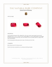 2.00 Ct. Ruby from Mozambique Appraisal