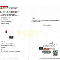 2.00 Ct. Ruby from Mozambique Scan Report