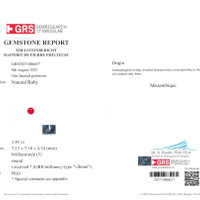 1.95 Ct. Ruby from Mozambique Scan Report