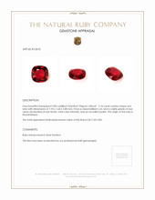 2.10 Ct. Ruby from Mozambique Appraisal